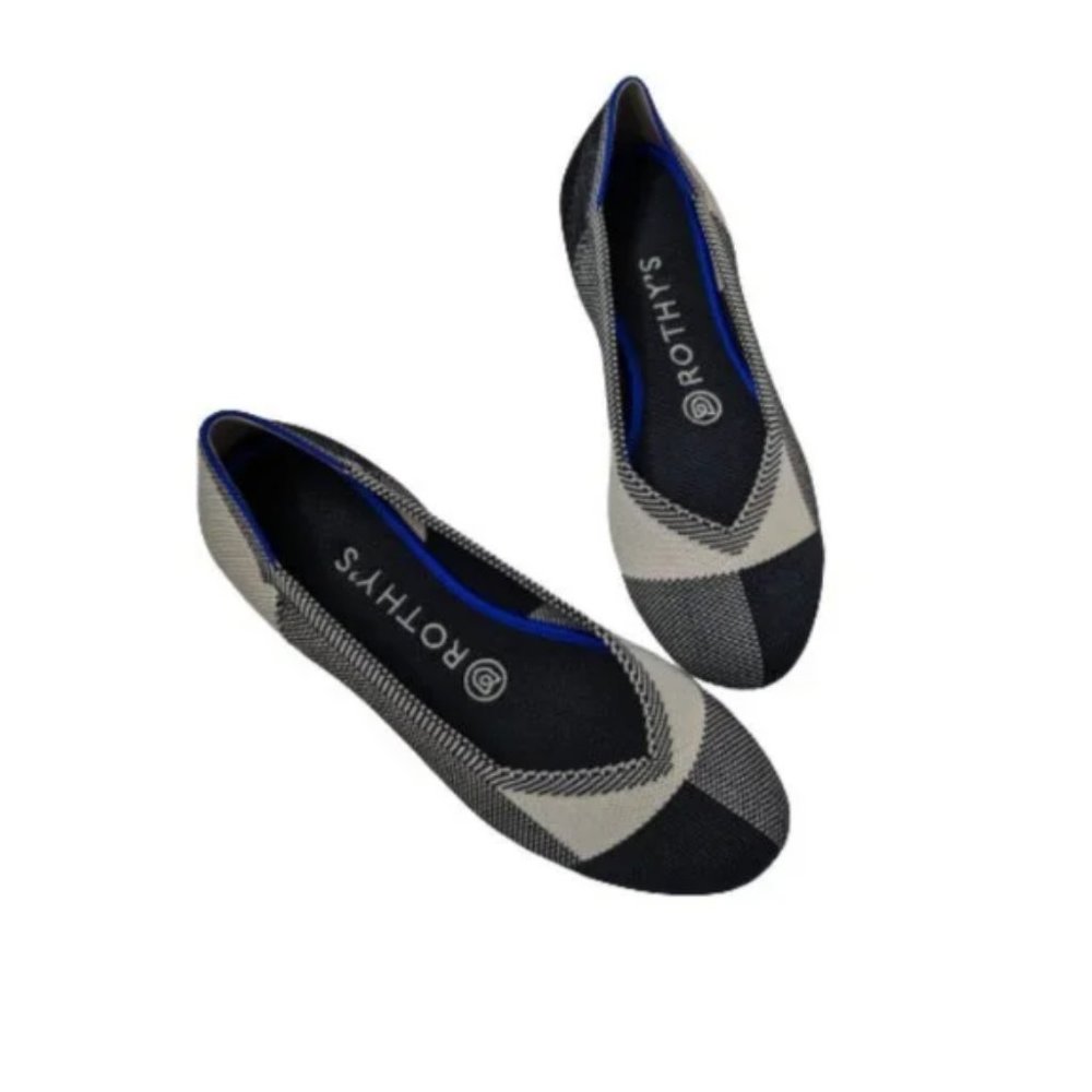 Rothy's The Flat Captoe Black 6.5